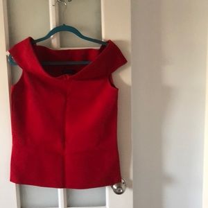 Red off the shoulder top. Never worn.